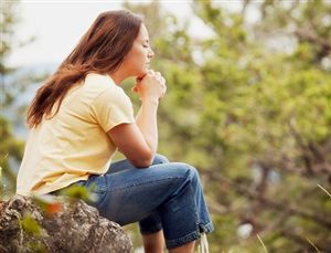 woman in deep  thought/depression