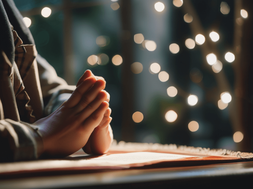 hands folded in prayer/prayer