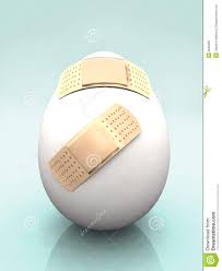 patched-up egg