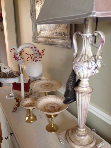 close up of buffet in dining room