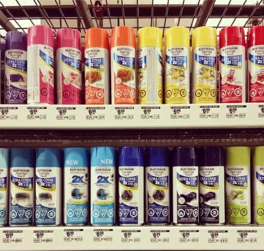beautiful cans of spray paint