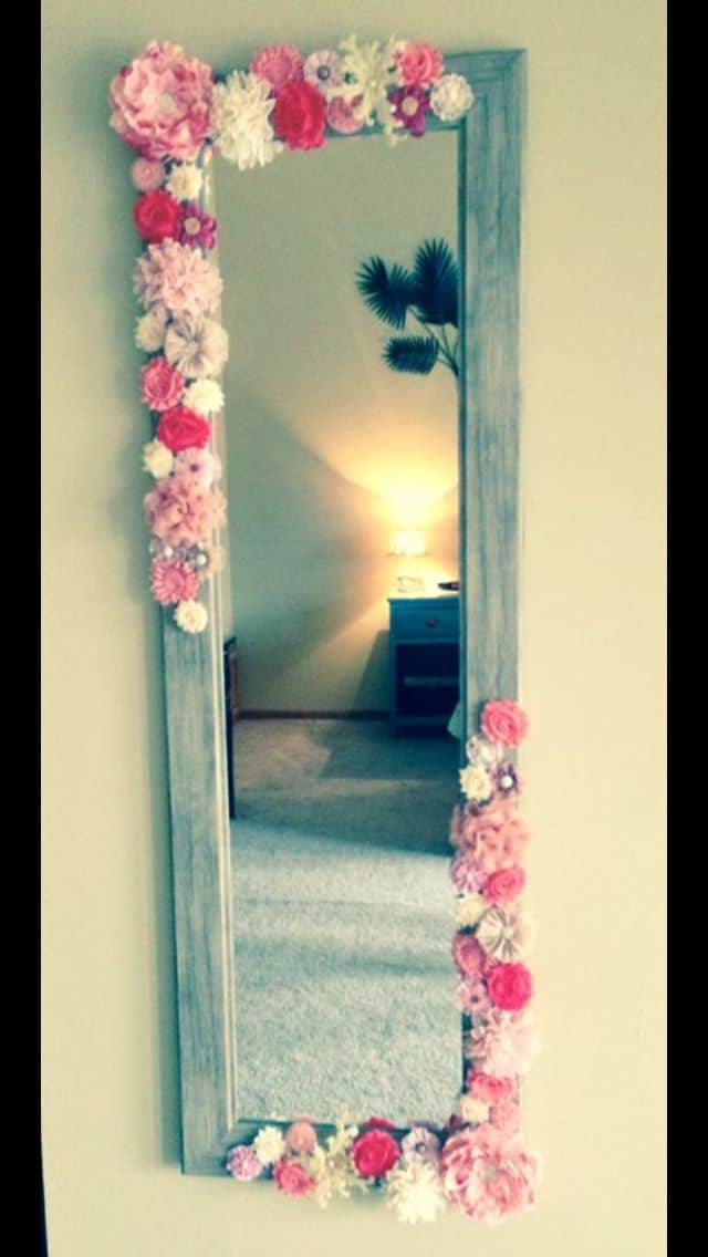 flowered mirror | goodthoughtsgoodlives flowered mirror