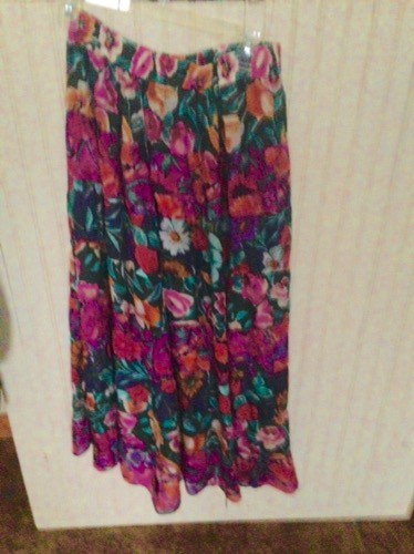 floral silk skrt