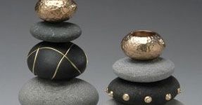 rock candlesticks DIy