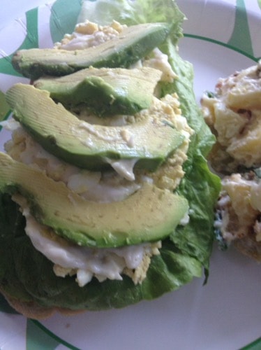 egg salad avocado sandwich