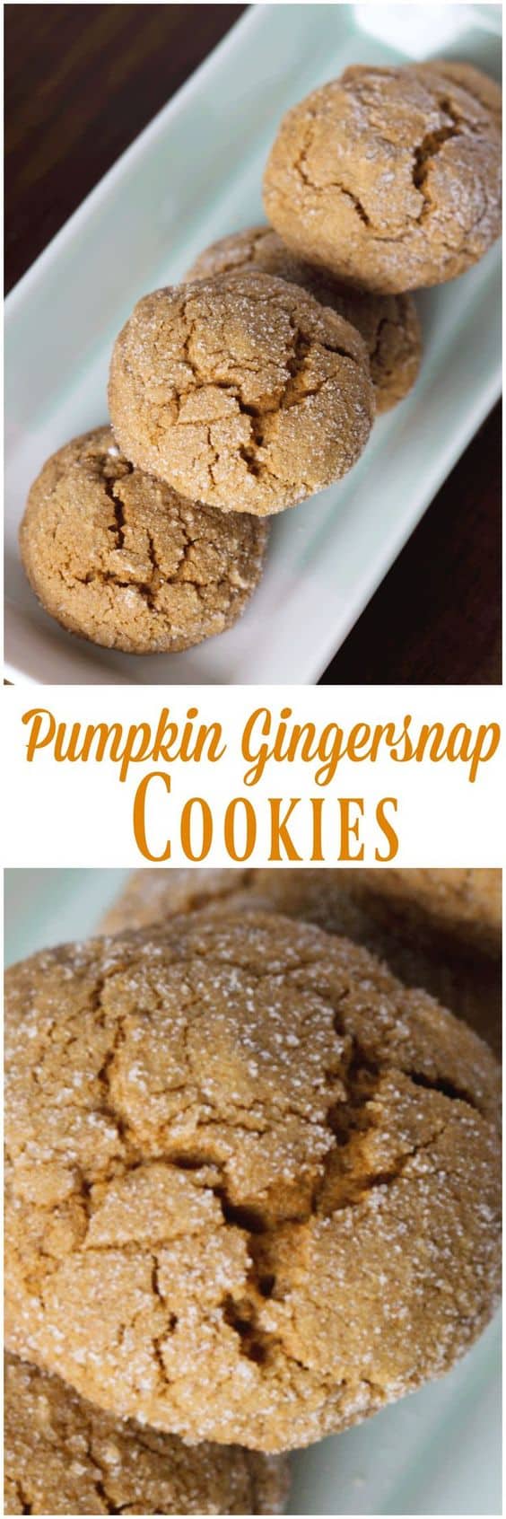 Pumpkin gingersnap cookies