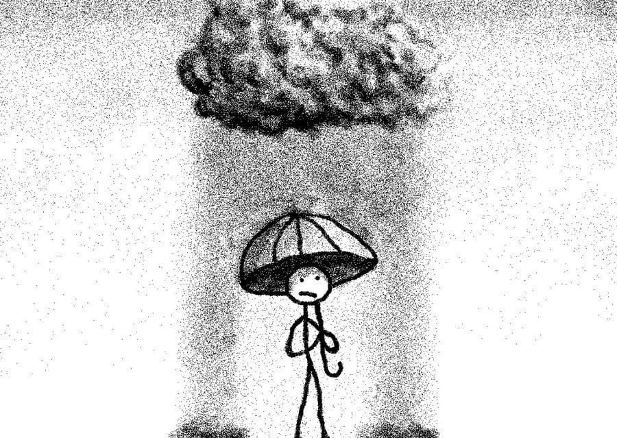 anxiety | goodthoughtsgoodlives person under a cloud/anxiety