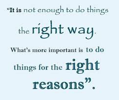 right reasons
