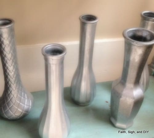 chrome painted bottles/DIY