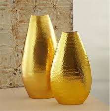 gold vases