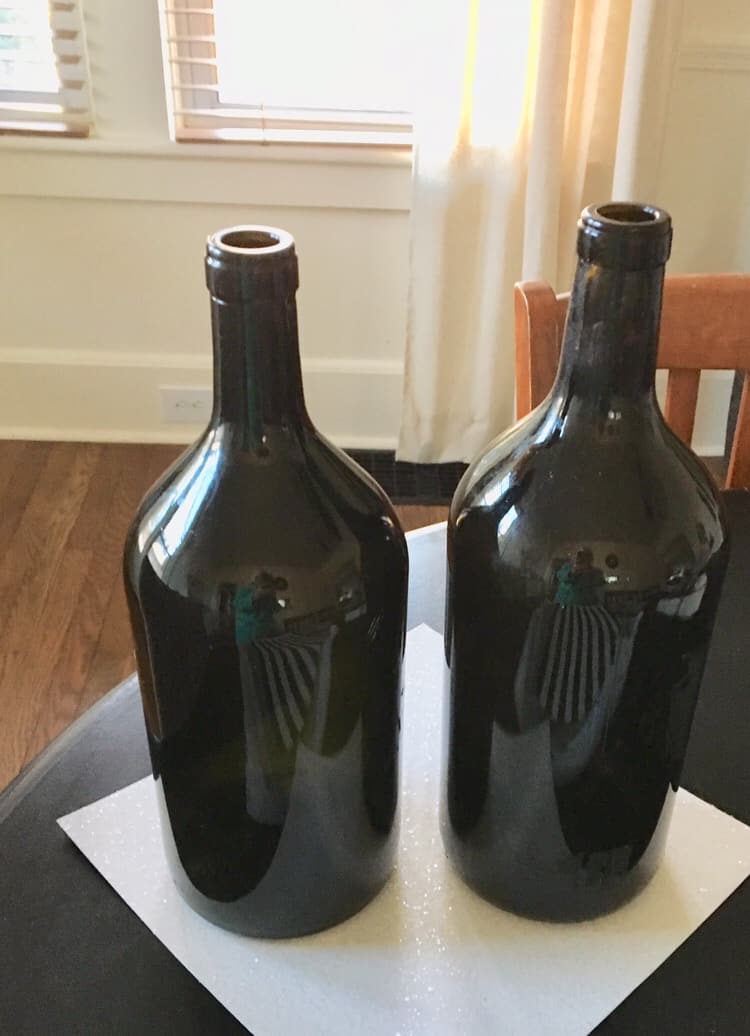 DIY/ empty wine bottles | goodthoughtsgoodlives DIY/ empty wine bottles