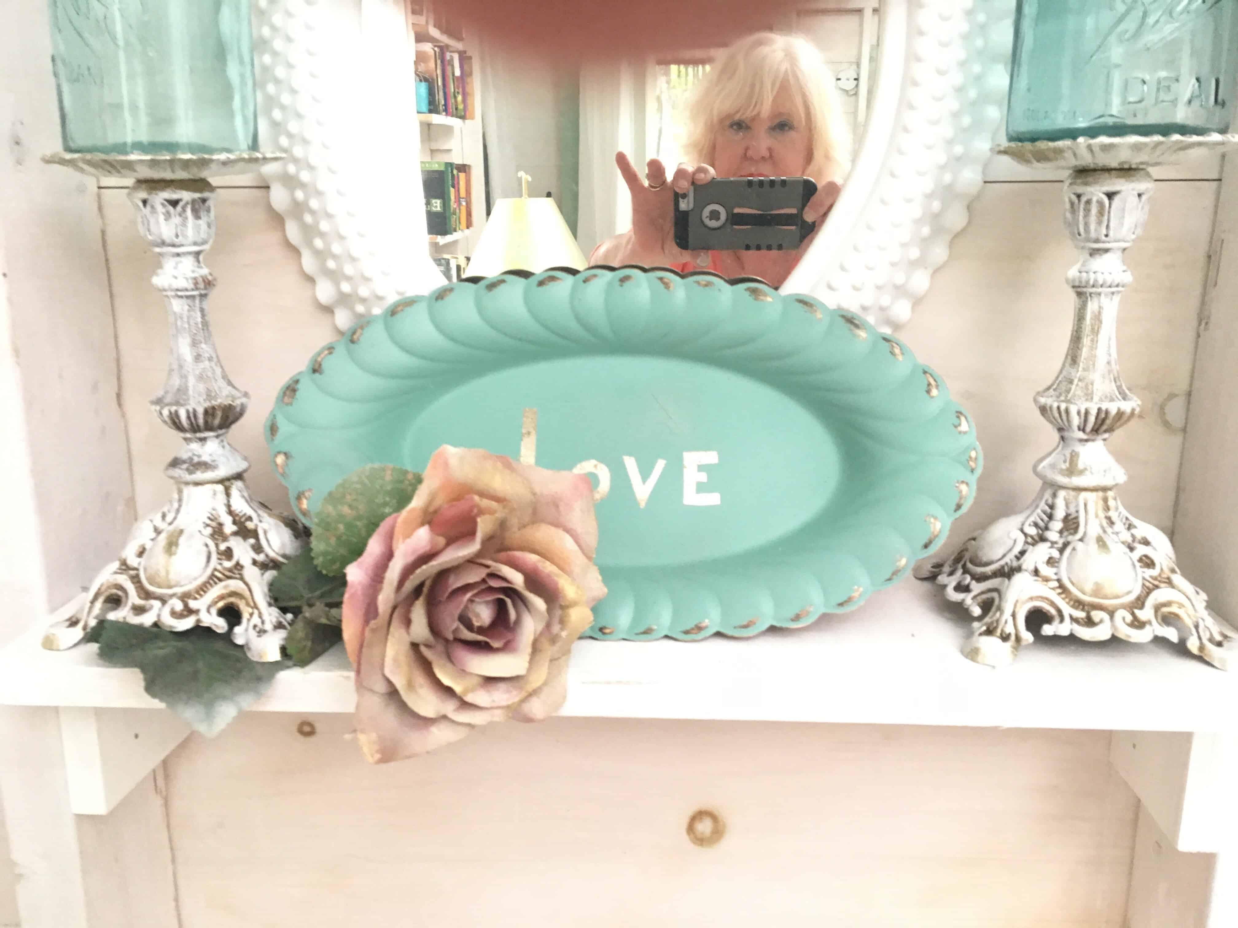 DIY/spray painted silk flowers