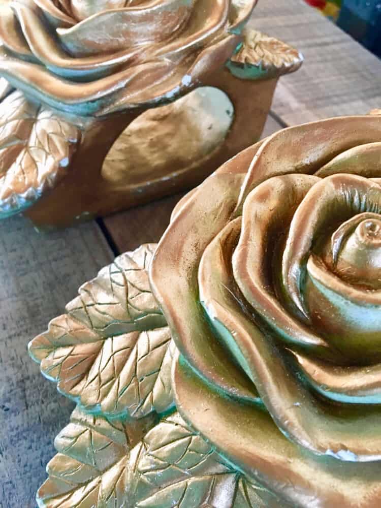 gold curtain holders/Thrift store/DIY