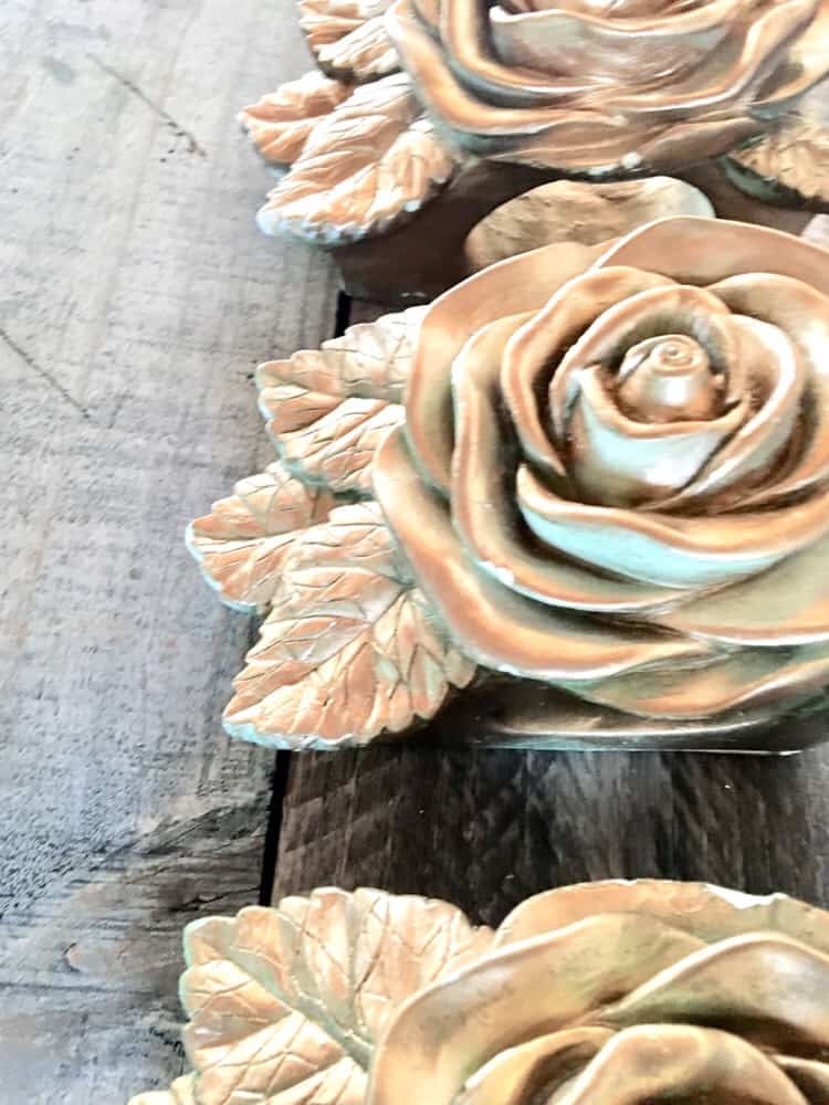 gold curtain holders/Thrift store/DIY