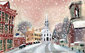 quaint Christmas town/inspirational