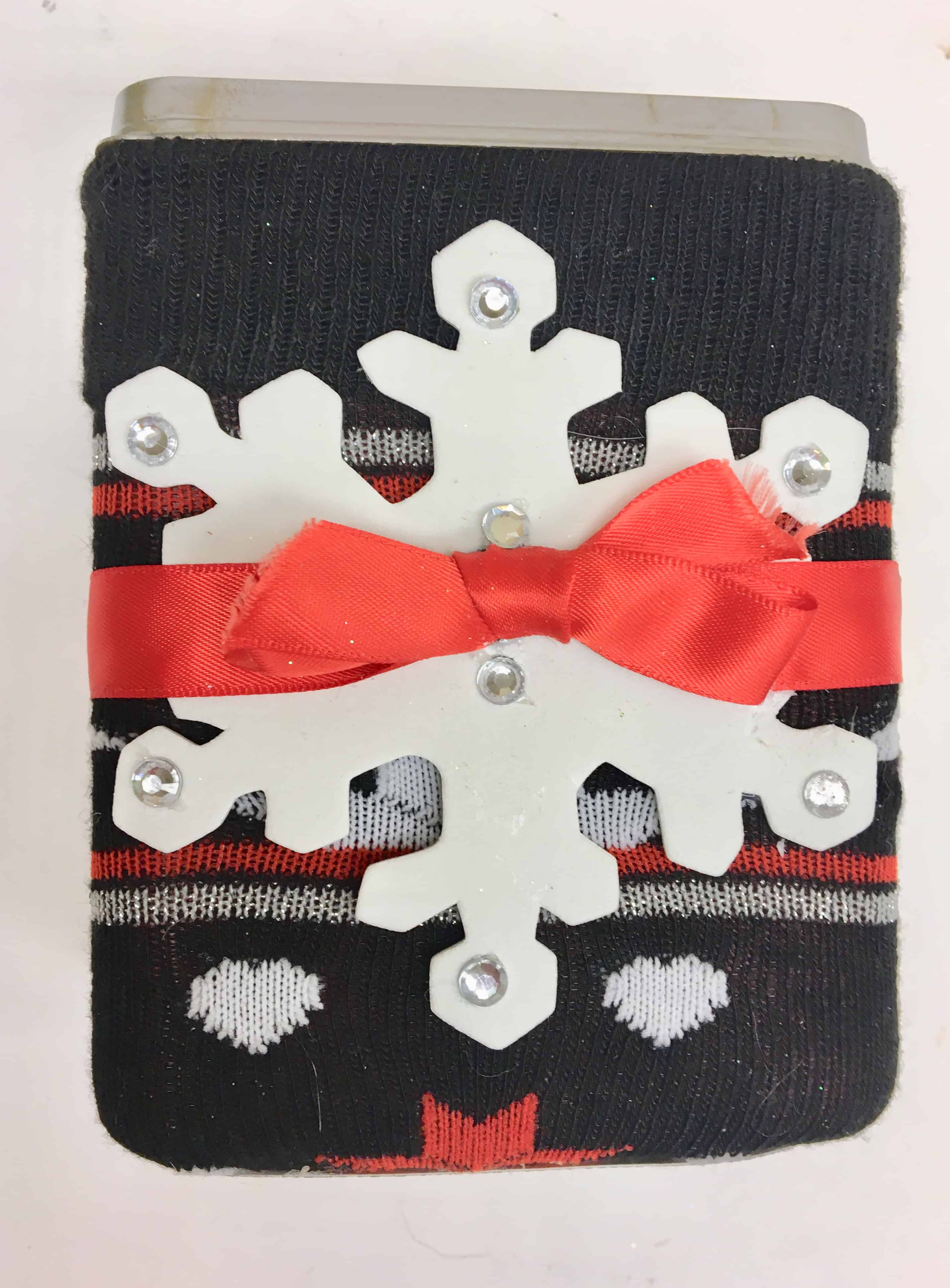 Instant cappuccino container. DT.sock fitted and glued over containger. All extra items from DT