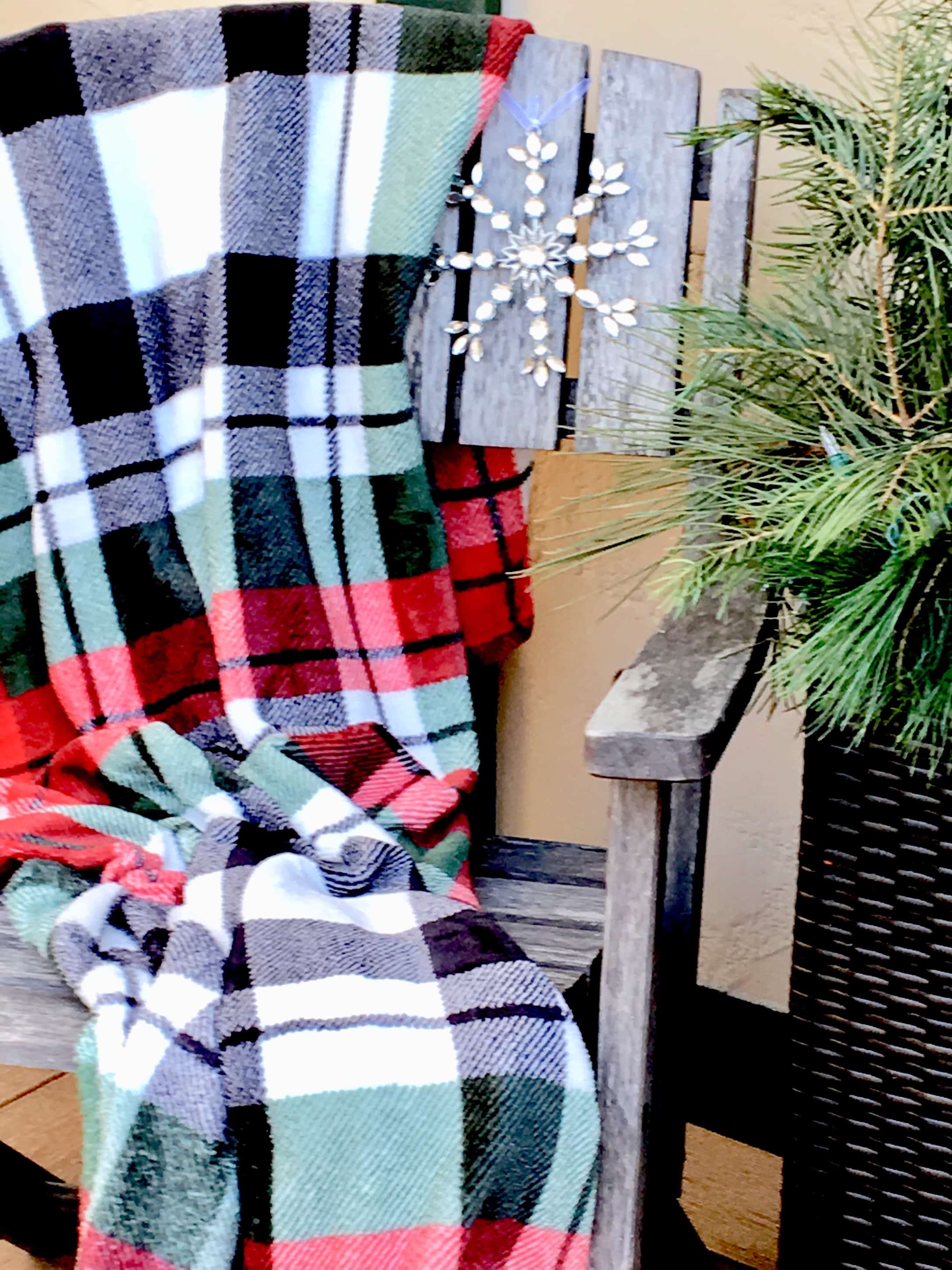 Christmas decorated porch