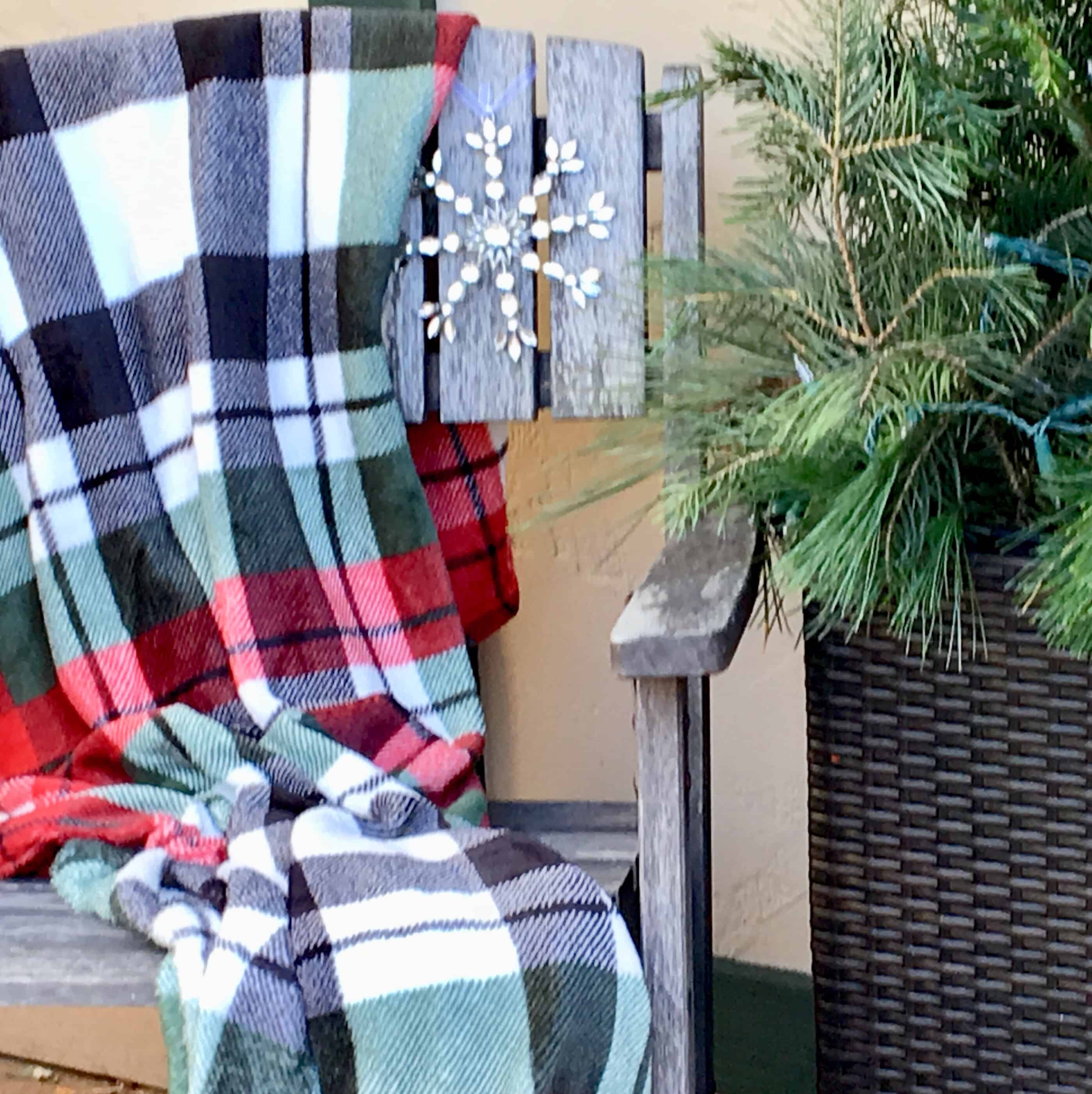Christmas decorated porch