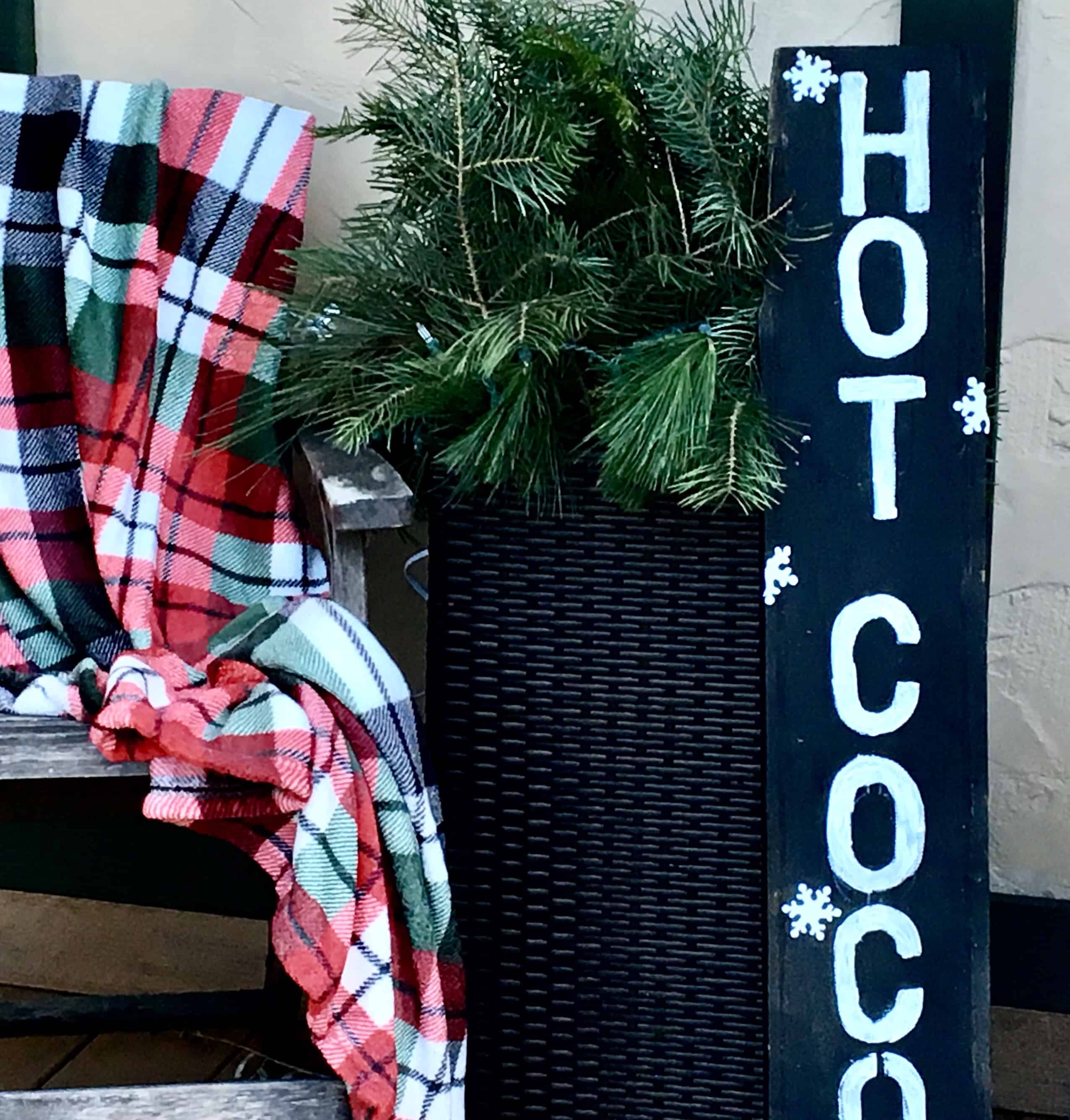 Christmas decorated porch