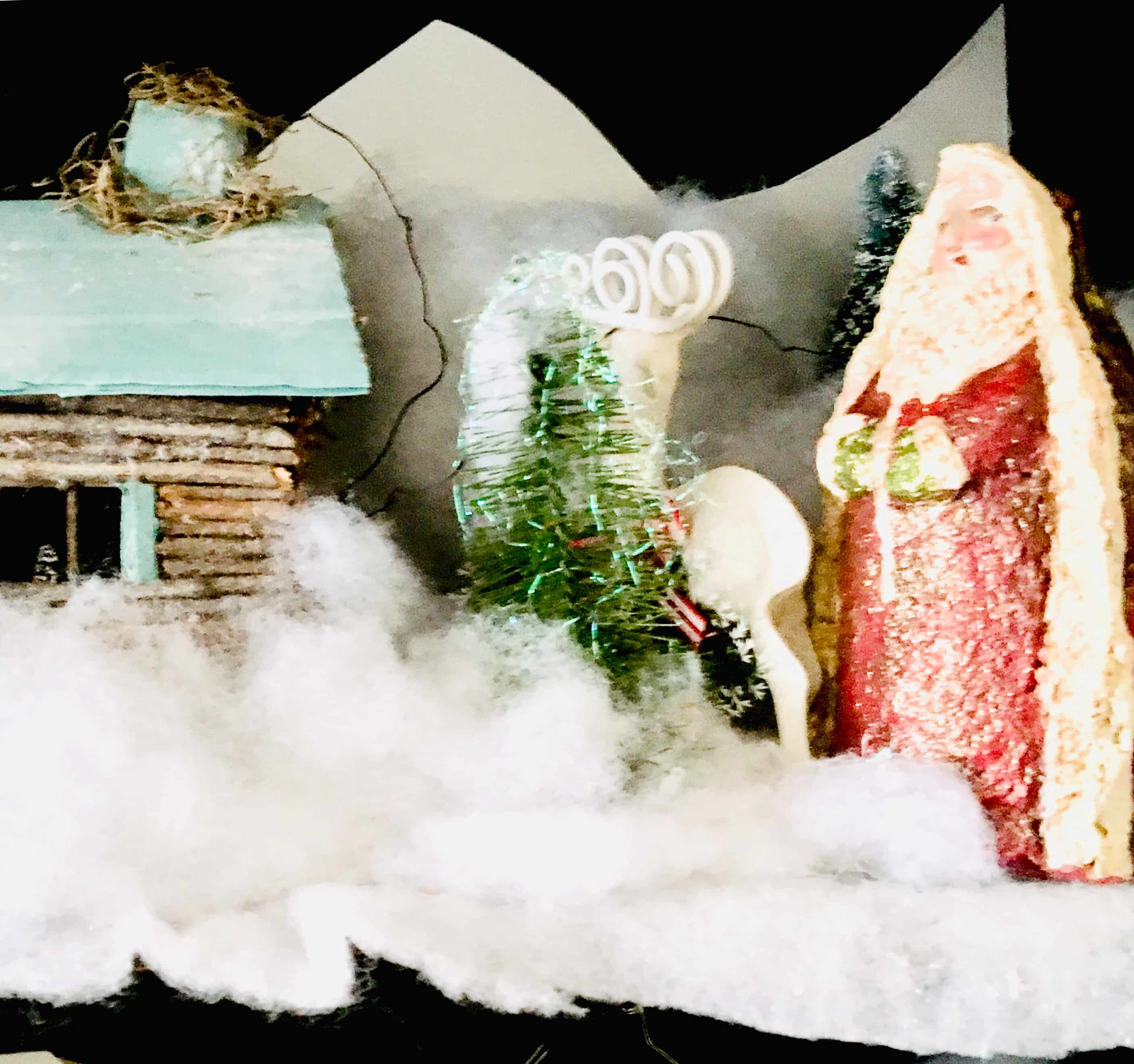 Christmas decorating/hutch