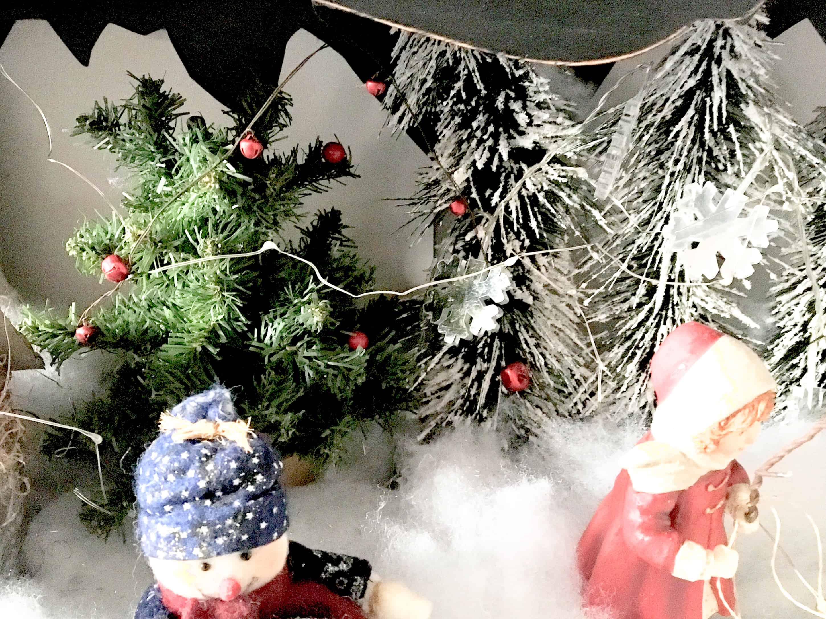 Christmas decorating/hutch