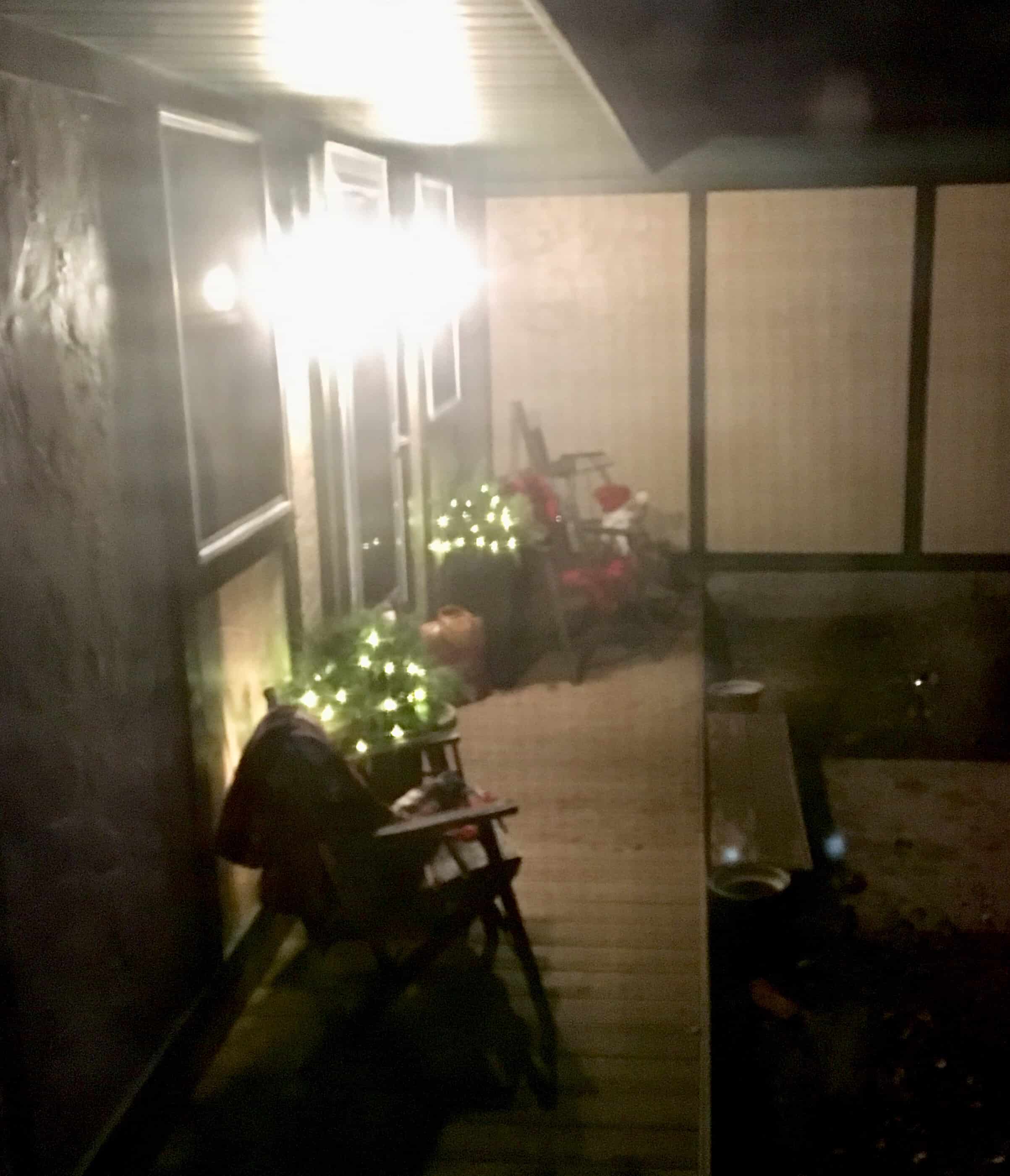 Decorated Christmas porch