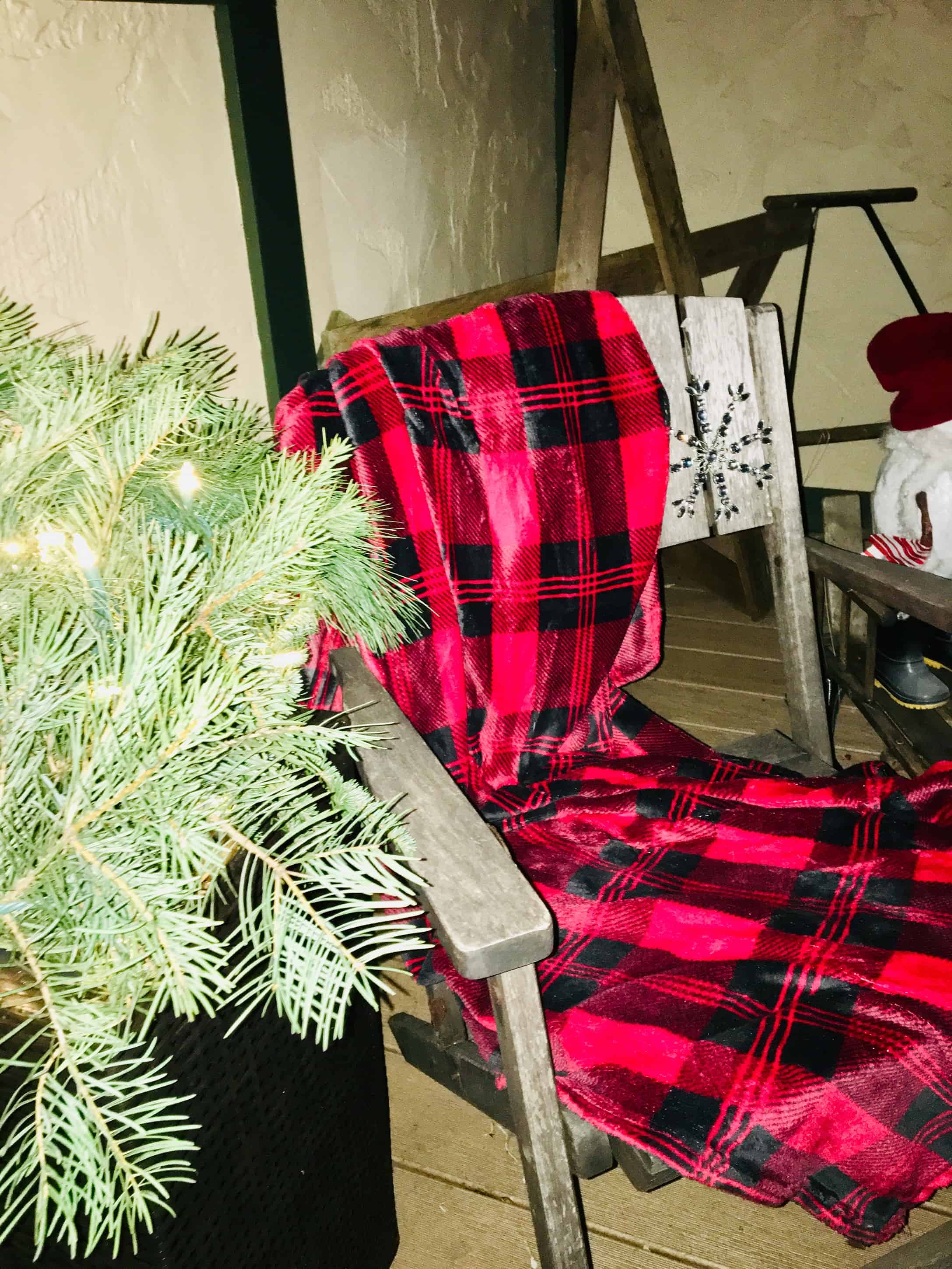 Decorated Christmas porch
