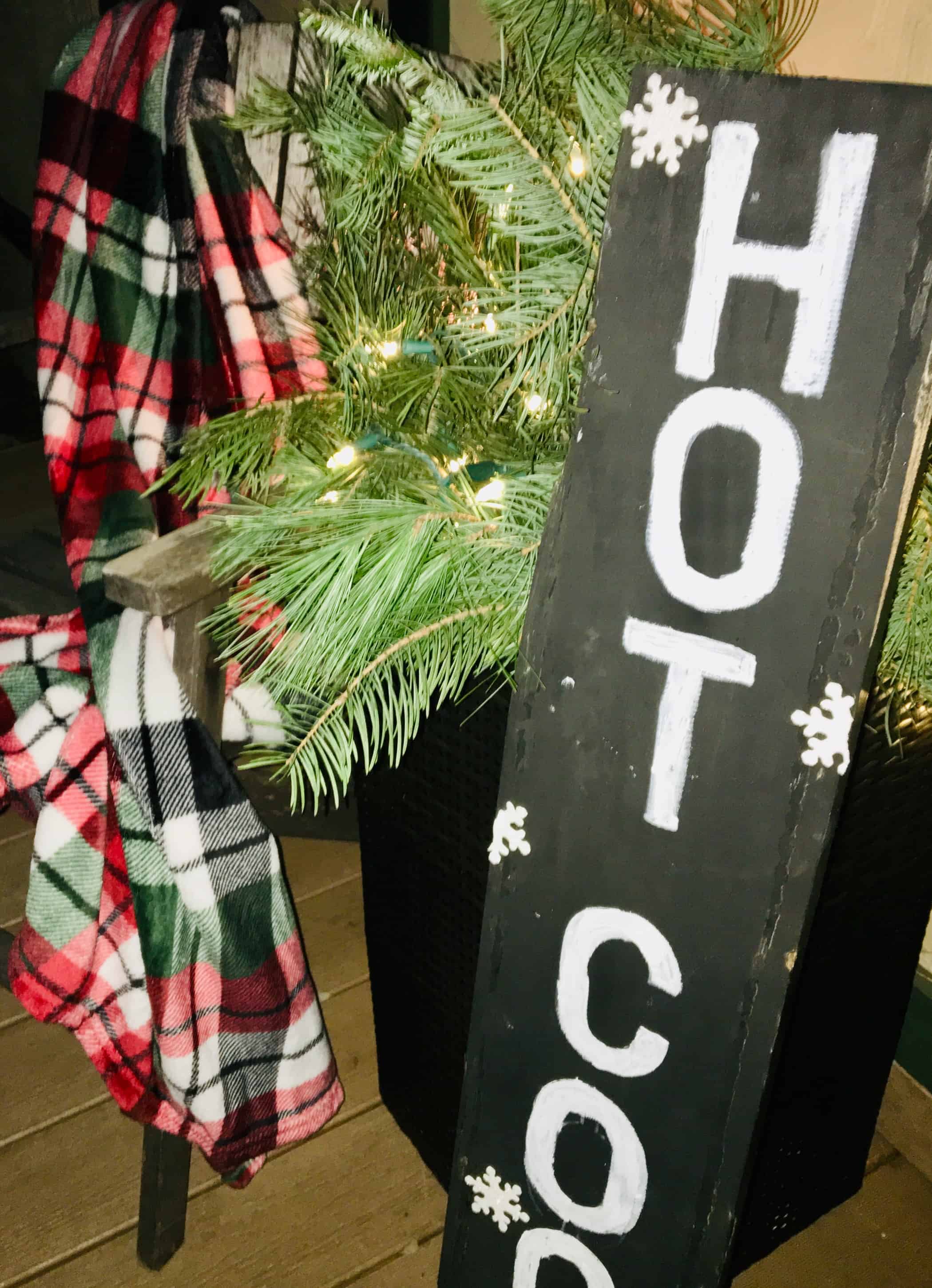 Decorated Christmas porch