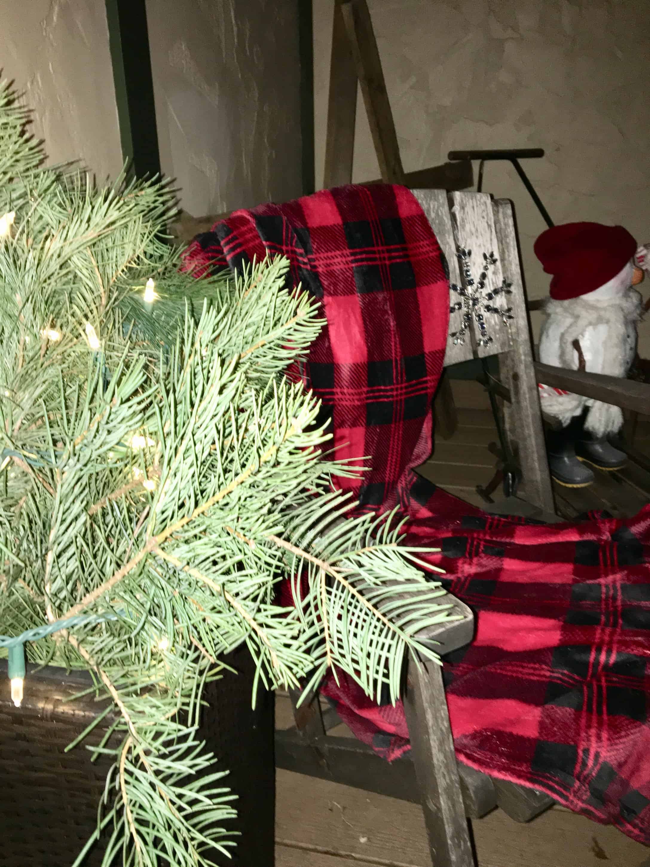 Decorated Christmas porch