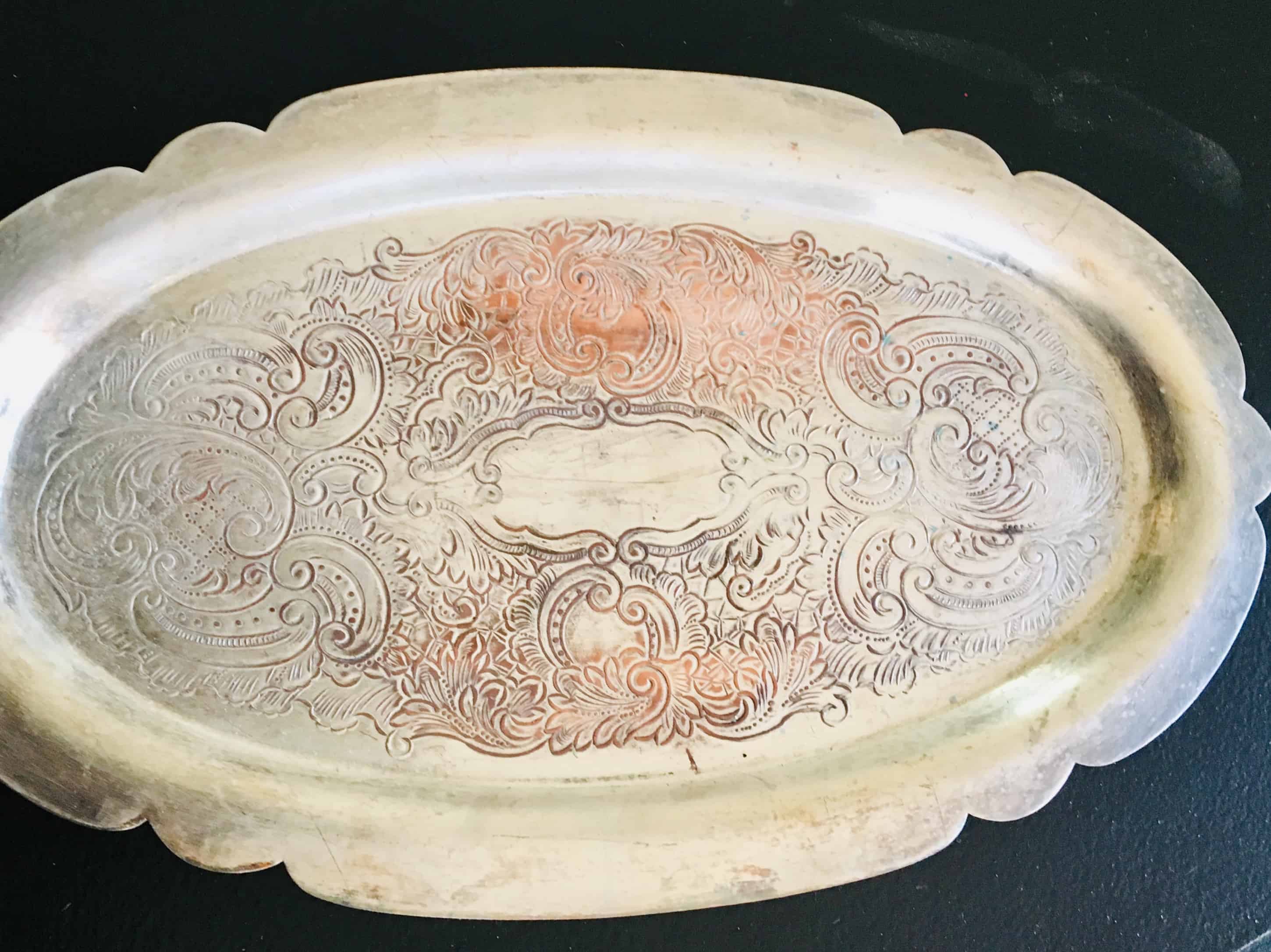 DIY, decorating, silver tray