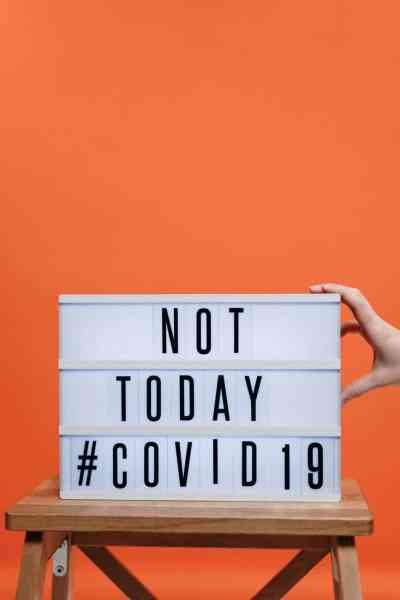 I didn't have covid and I feel guilty/encouragement | goodthoughtsgoodlives sign that says "Not Today Covid 19"