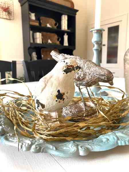 dining room table centerpiece/spring decorating
