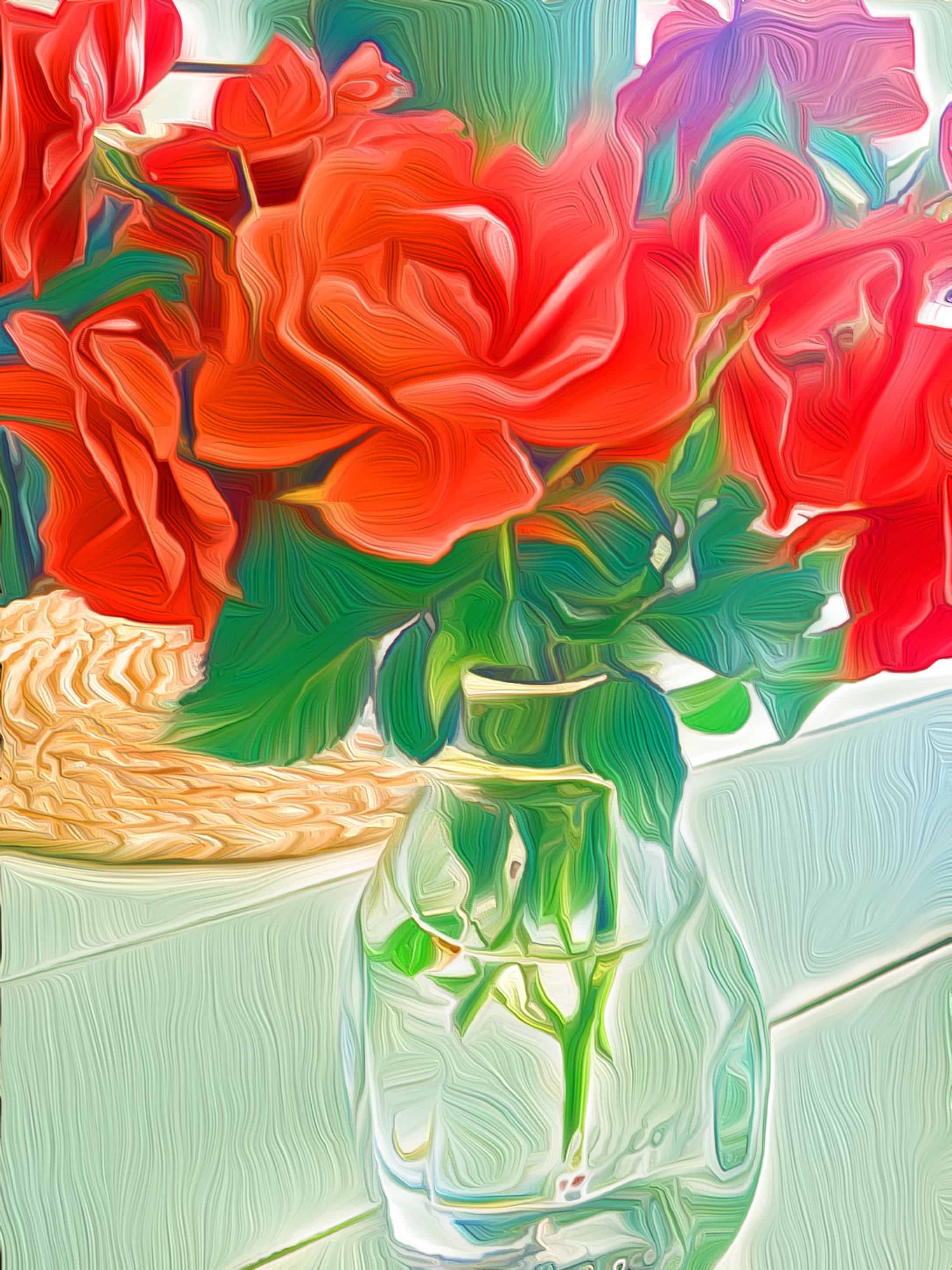 flowers in a jar filled halfway full/connecting the dots | goodthoughtsgoodlives flowers in a jar filled halfway full/connecting the dots