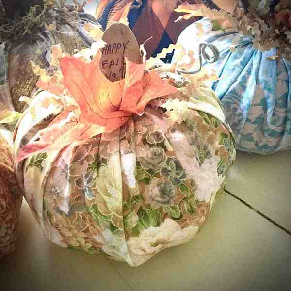 cloth pumpkin/diy pumpkins