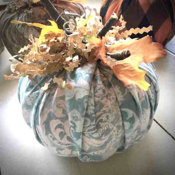 cloth pumpkins/motivational thoughts