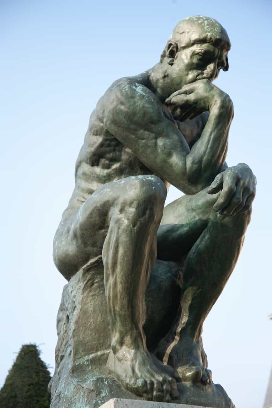 the thinker statue in rodin museum france