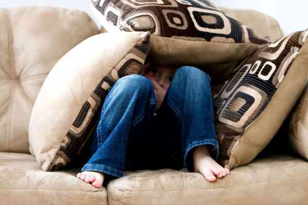 | goodthoughtsgoodlives bare feet boy child couch/hiding