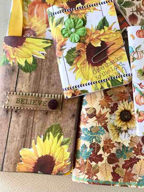 pictures of mini-journals/how to make mini-journals