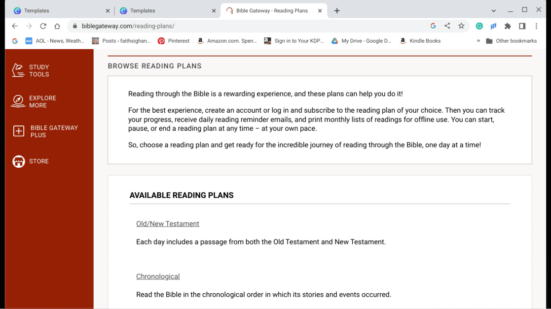 Bible study resources