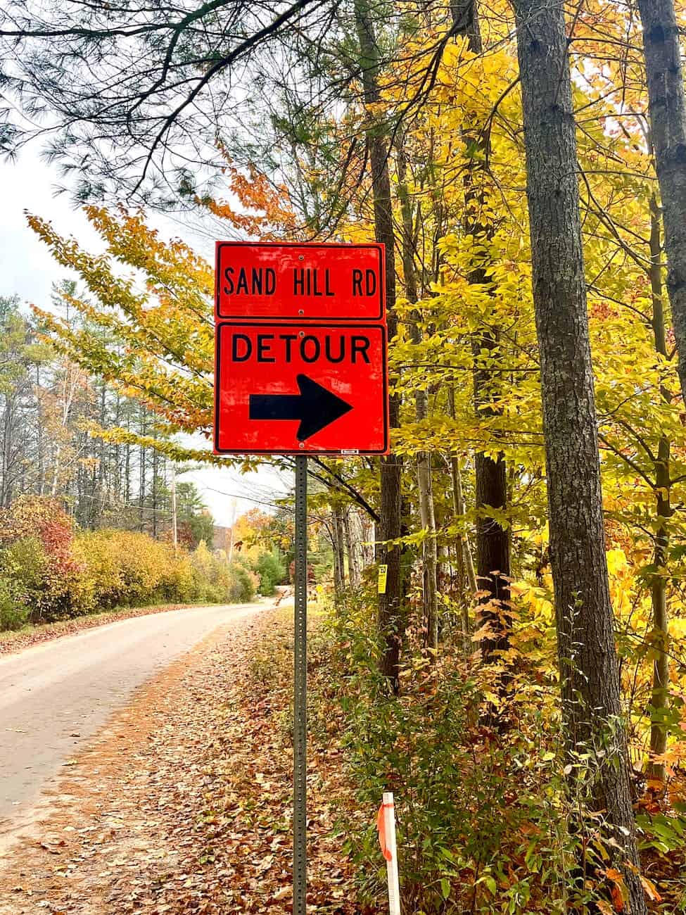 detour sign/God's will
