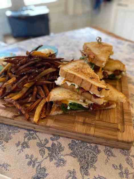 sandwich and fries/wonderful weekend


