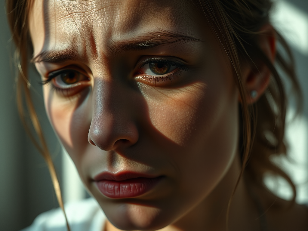 sad female face/depression