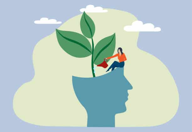 Growth mindset on human head and brain | goodthoughtsgoodlives